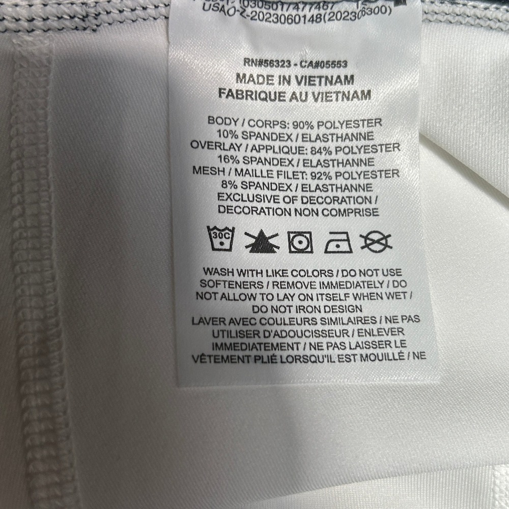 Nike Pro Dri-FIT Boys 3/4 Compression Tights White Black Waistband Size Large - Picture 10 of 12